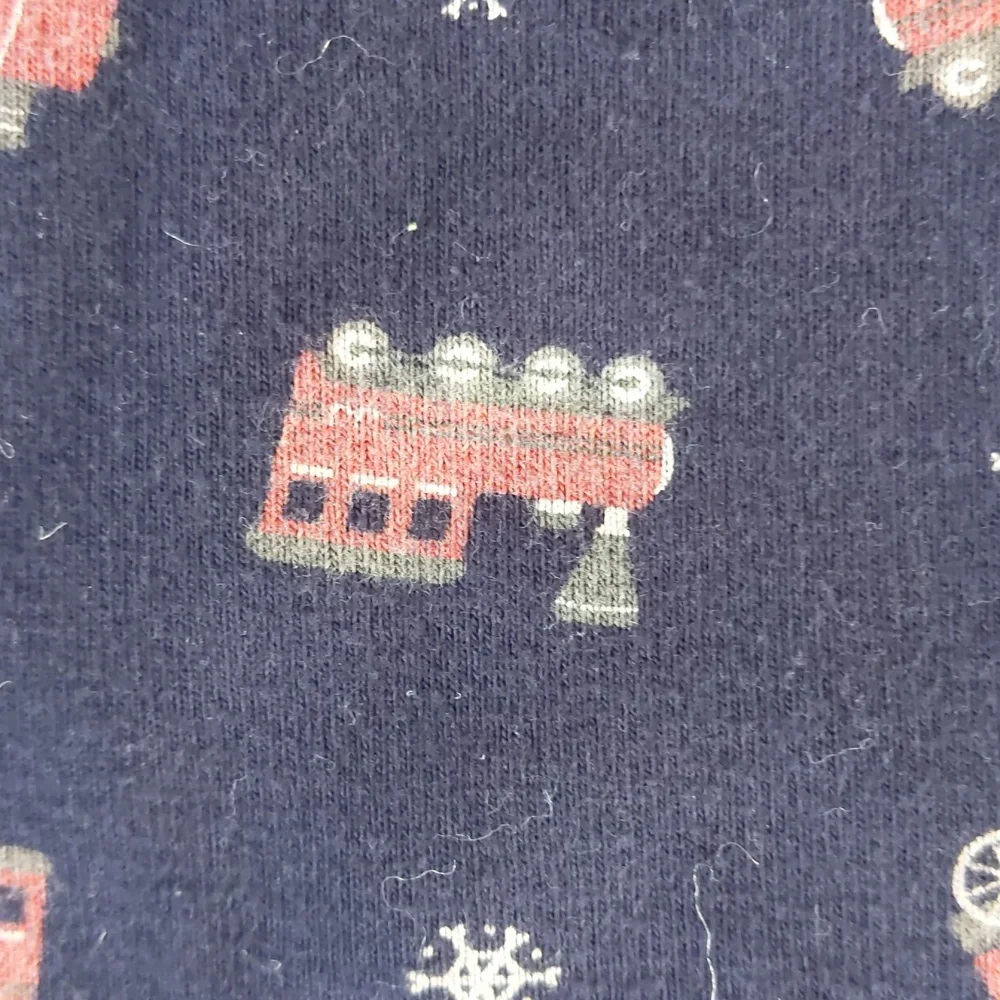 Size 6 Janie and Jack cotton train pajamas set